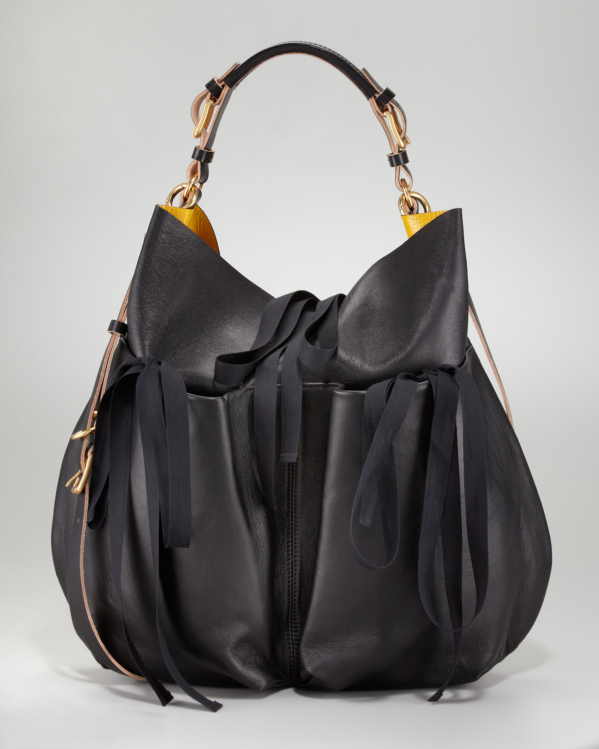 Marni Lambskin Shoulder Bag in Black Lyst