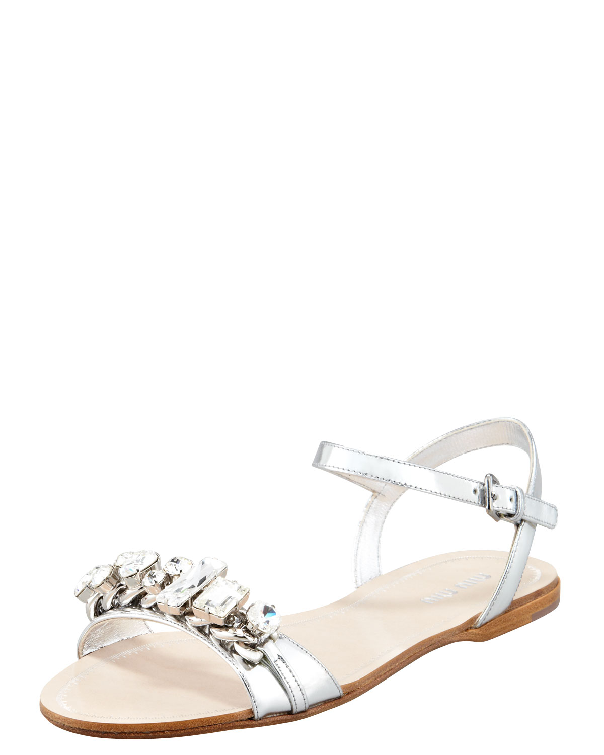 miu miu embellished sandals
