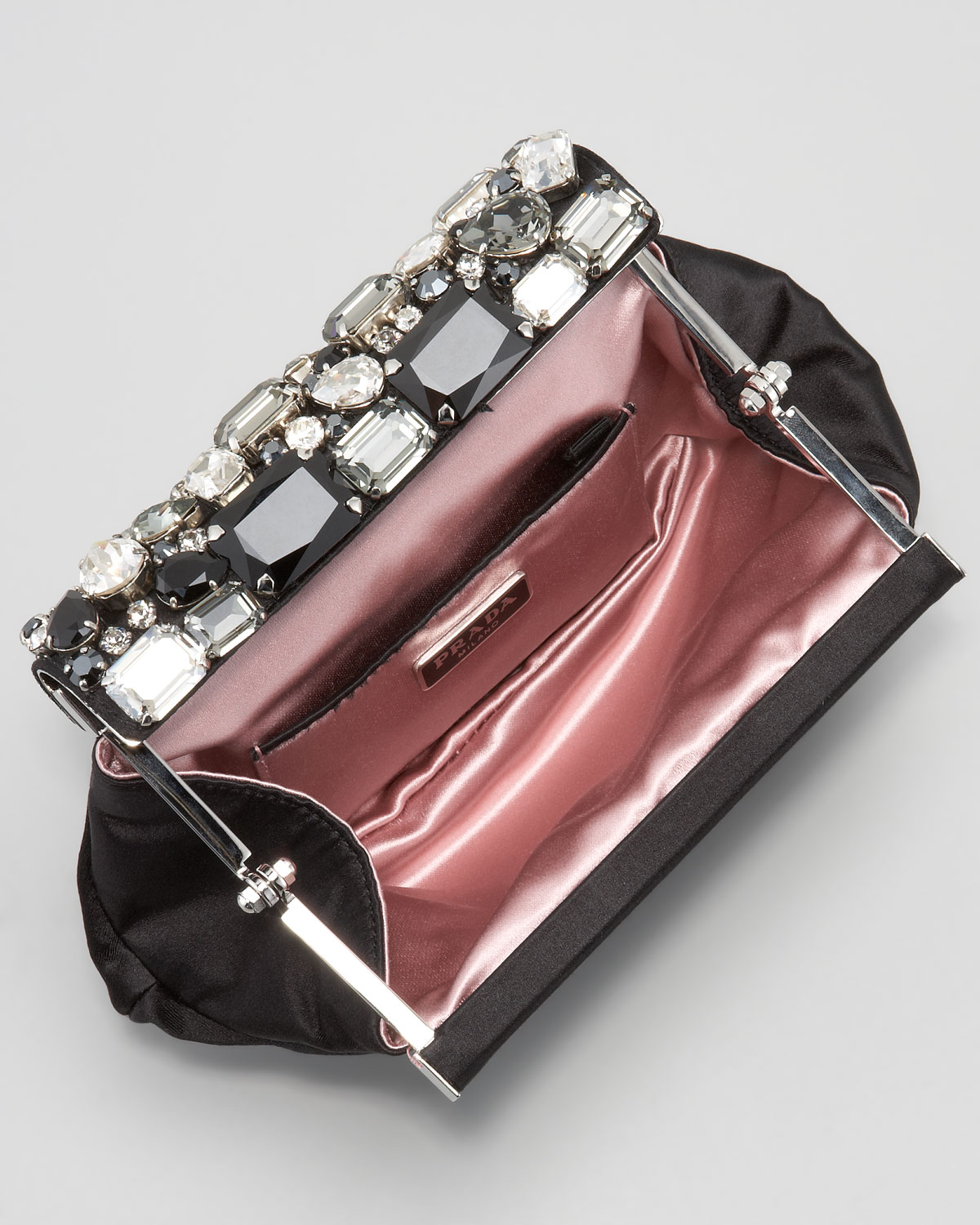 prada purple purse - Prada Jeweled Satin Clutch Bag in Black (nero) | Lyst prada purple purse - Prada Jeweled Satin Clutch Bag in Black (nero) | Lyst