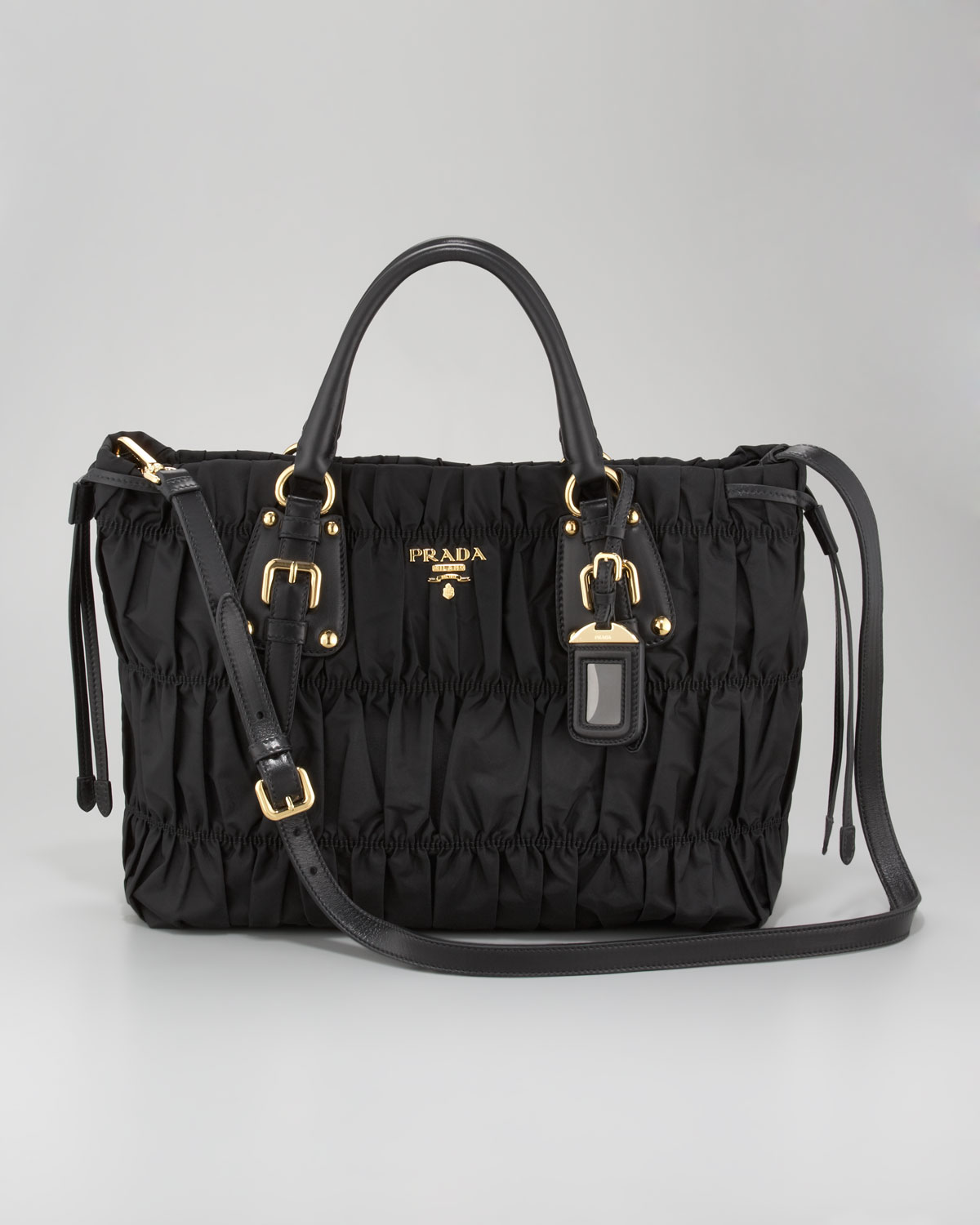 Prada Tessuto Gaufre Tote Bag in Nero (Black) - Lyst