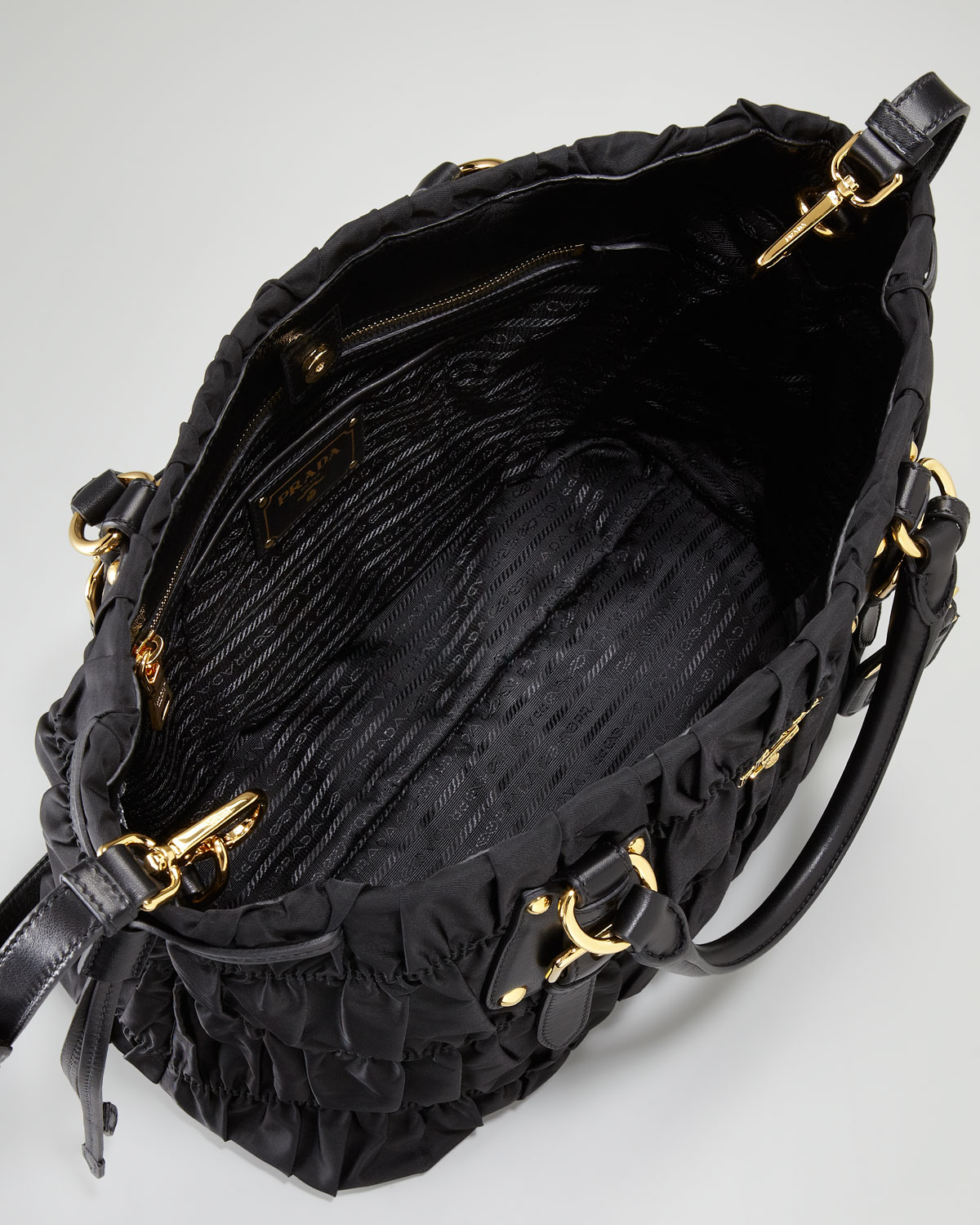 Prada Tessuto Gaufre Tote Bag in Nero (Black) Lyst