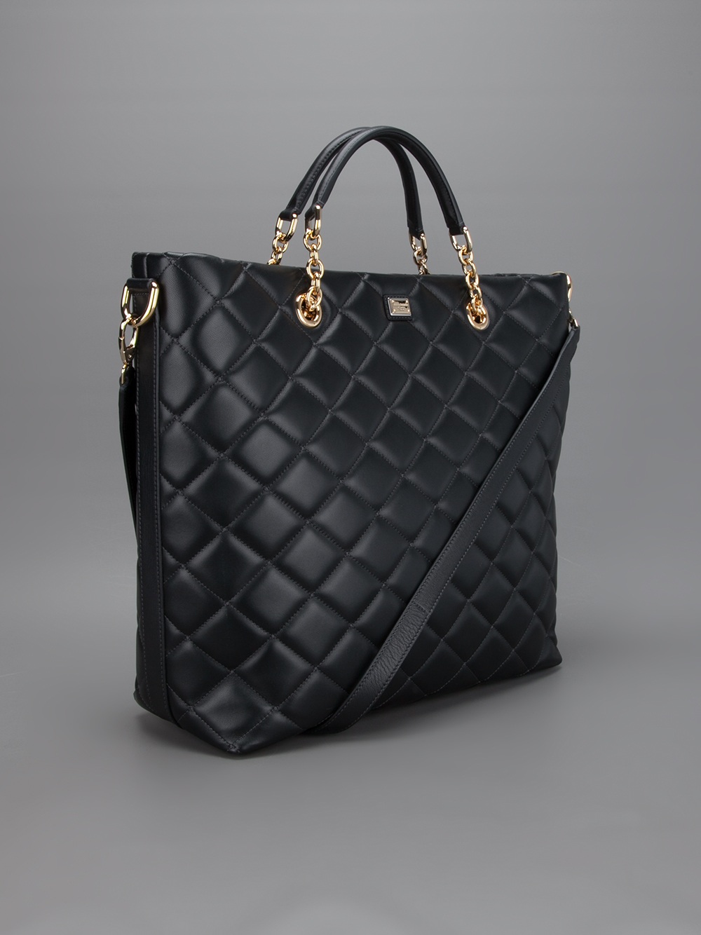 Dolce & Gabbana Quilted Tote Bag in Black - Lyst