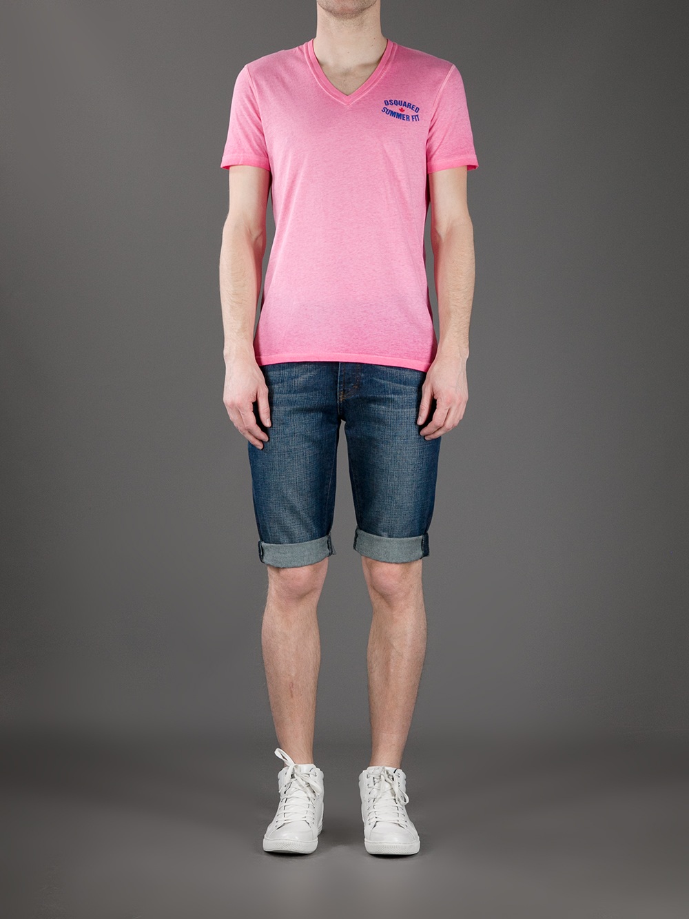 DSquared² V-Neck T-shirt in Pink for Men - Lyst