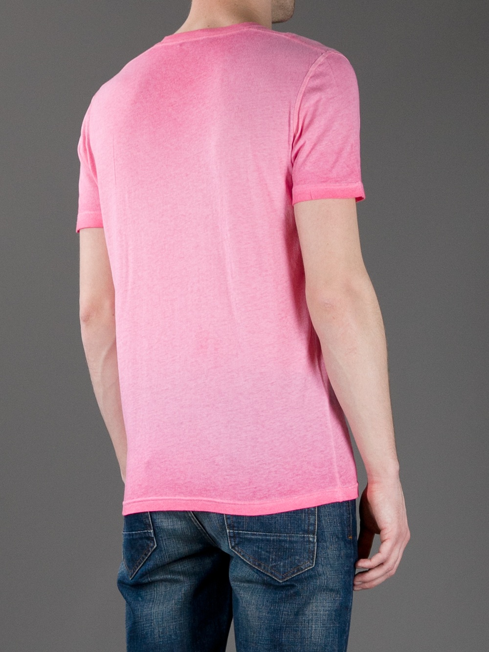 DSquared² V-Neck T-shirt in Pink for Men - Lyst