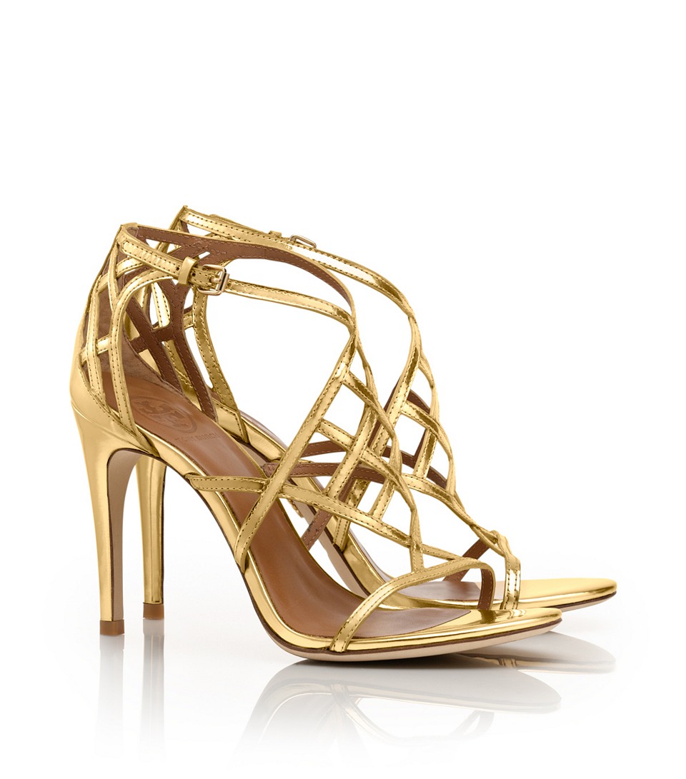 Tory burch gold heels Clearance