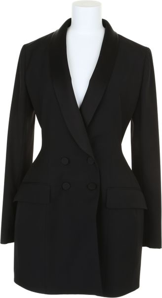 Dior Bar Jacket Coat in Virgin Wool and Polyester in Black | Lyst
