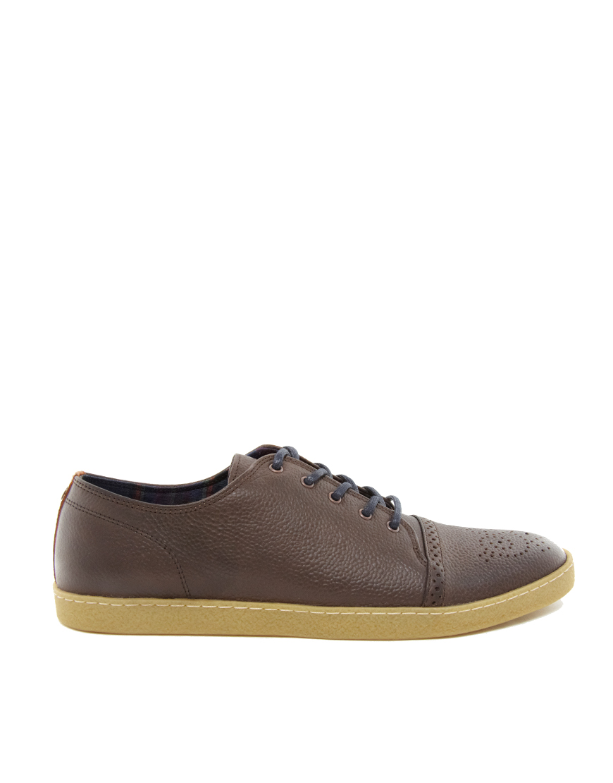 Lyst Fred perry Deighton Leather Crepe Sole Shoes in