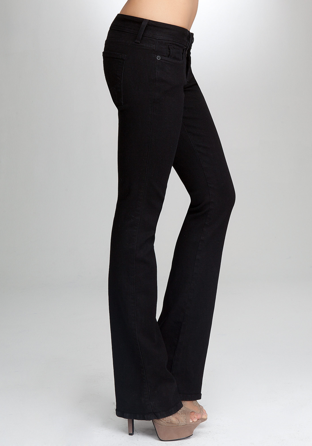 bootcut black trousers