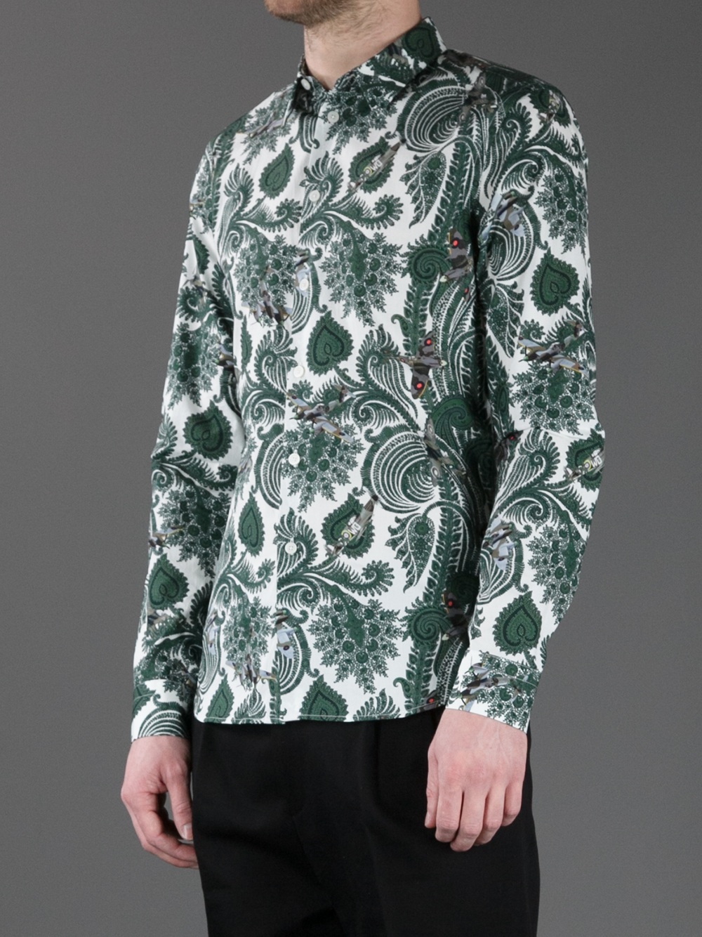 Givenchy Paisley Print Shirt in Green for Men - Lyst