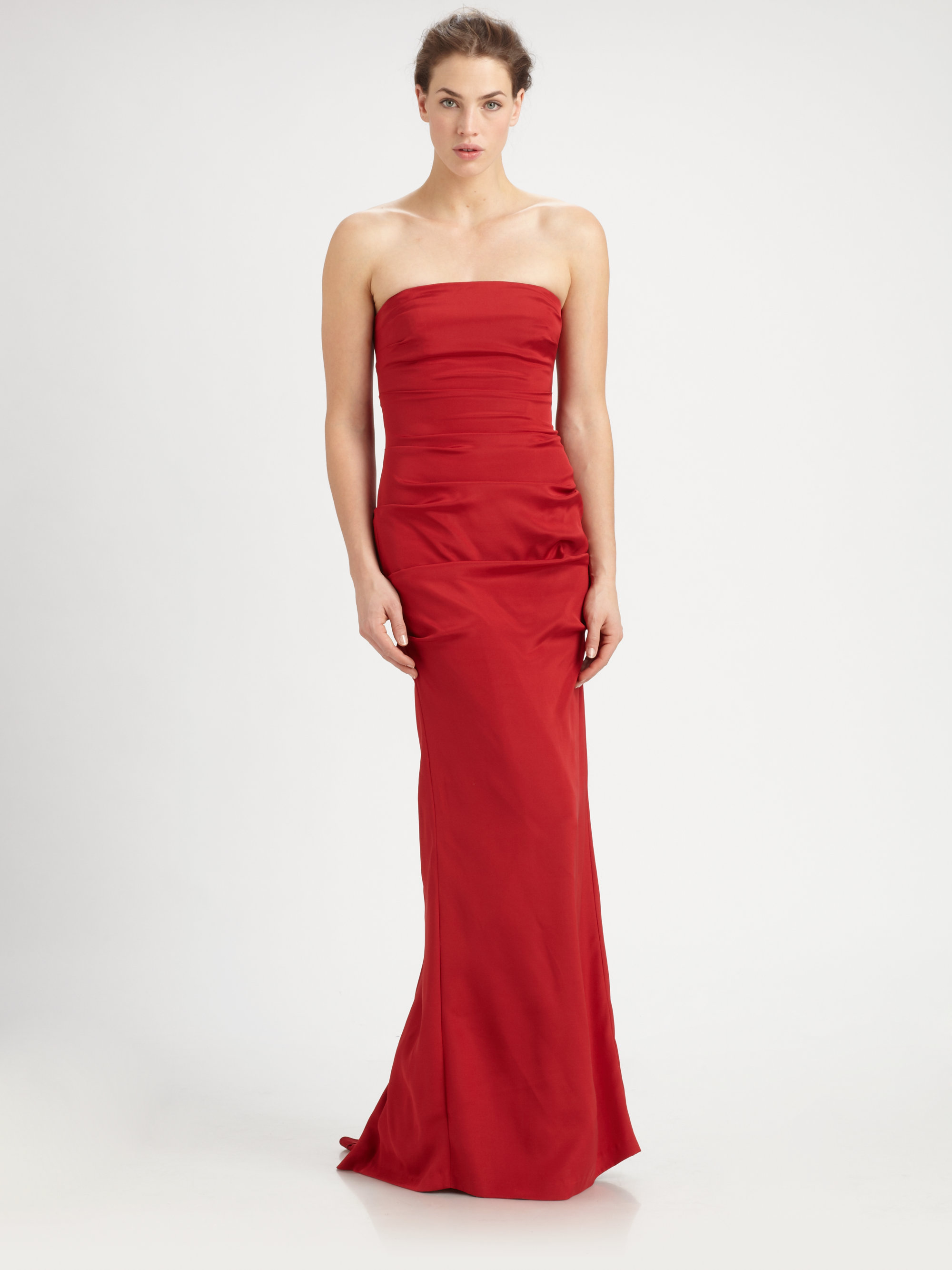 nicole miller strapless dress