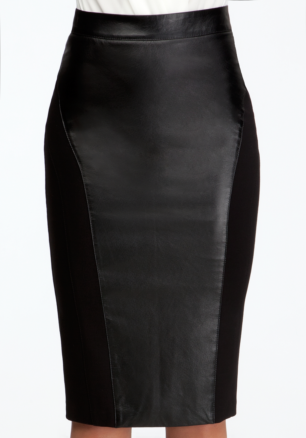 Bebe Paneled Leather Skirt In Black Lyst