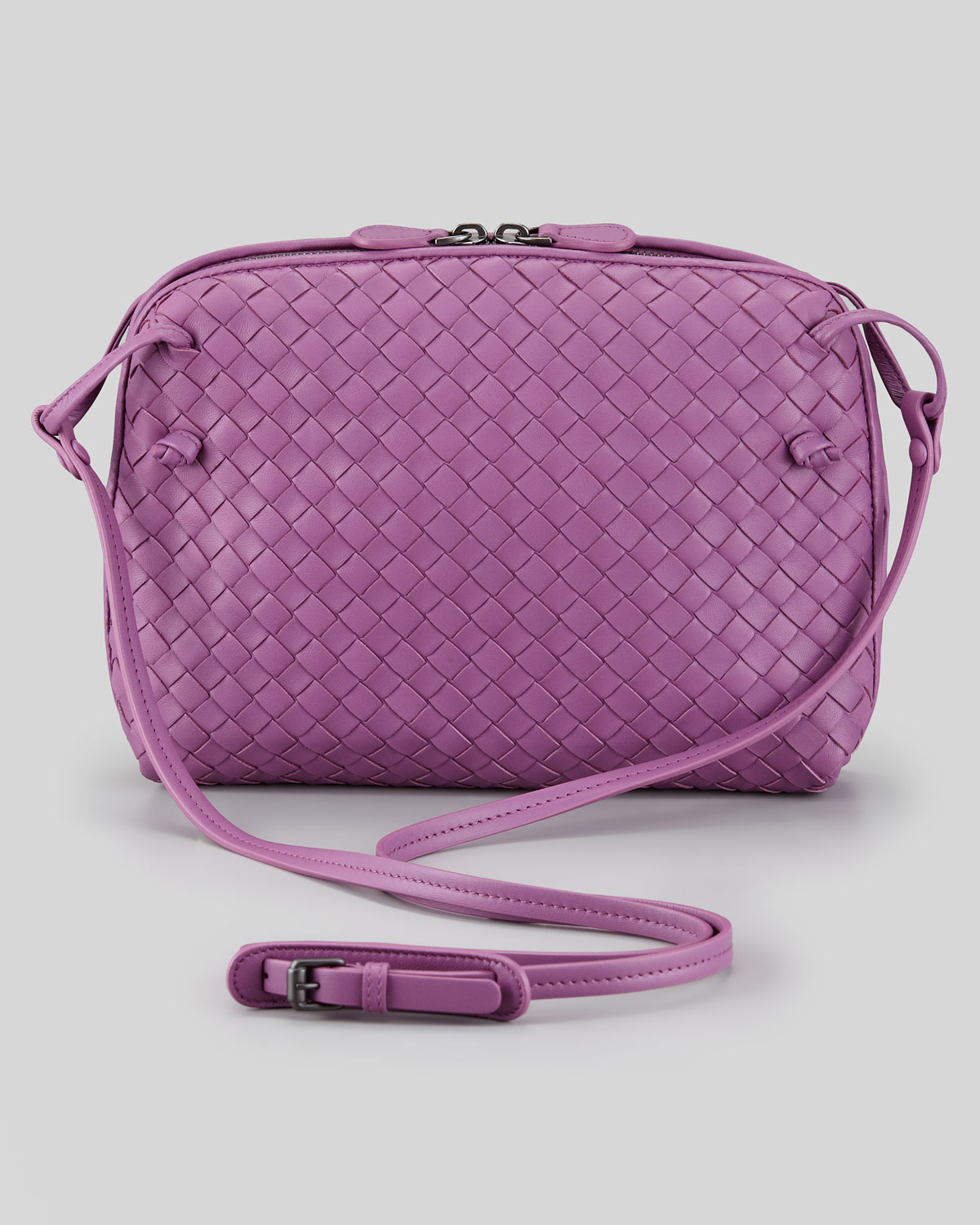 Bottega Veneta Veneta Small Crossbody Bag in Purple - Lyst