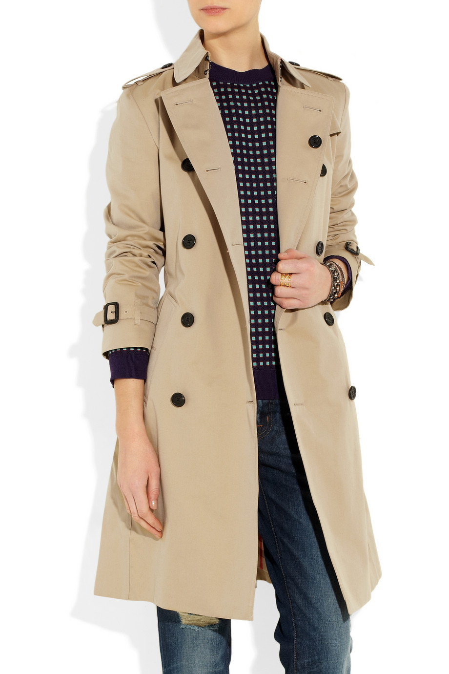 Lyst - Burberry Cotton-Twill Trench Coat in Brown