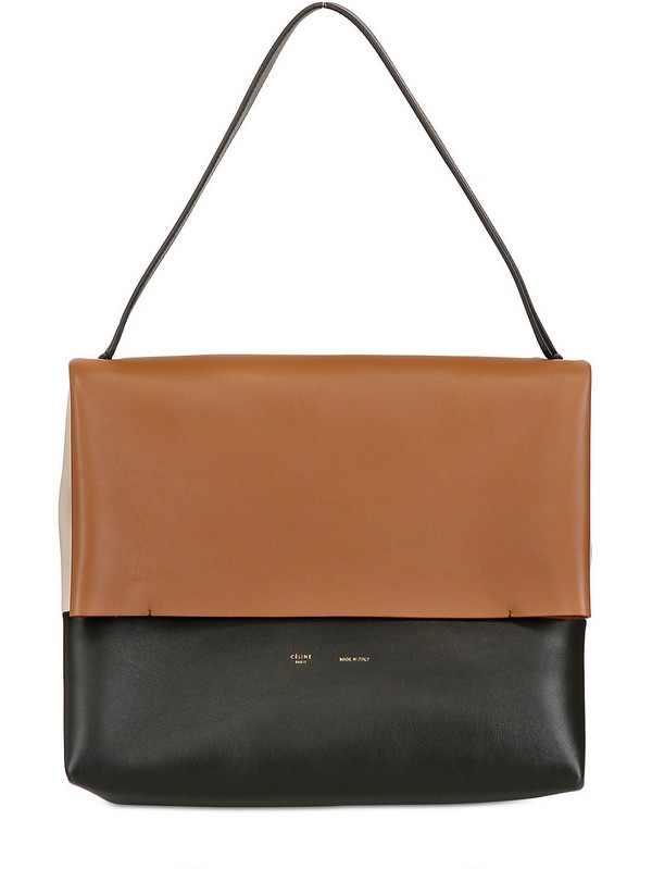 Celine All Soft Mellow Leather Shoulder Bag in Tan (Brown) - Lyst