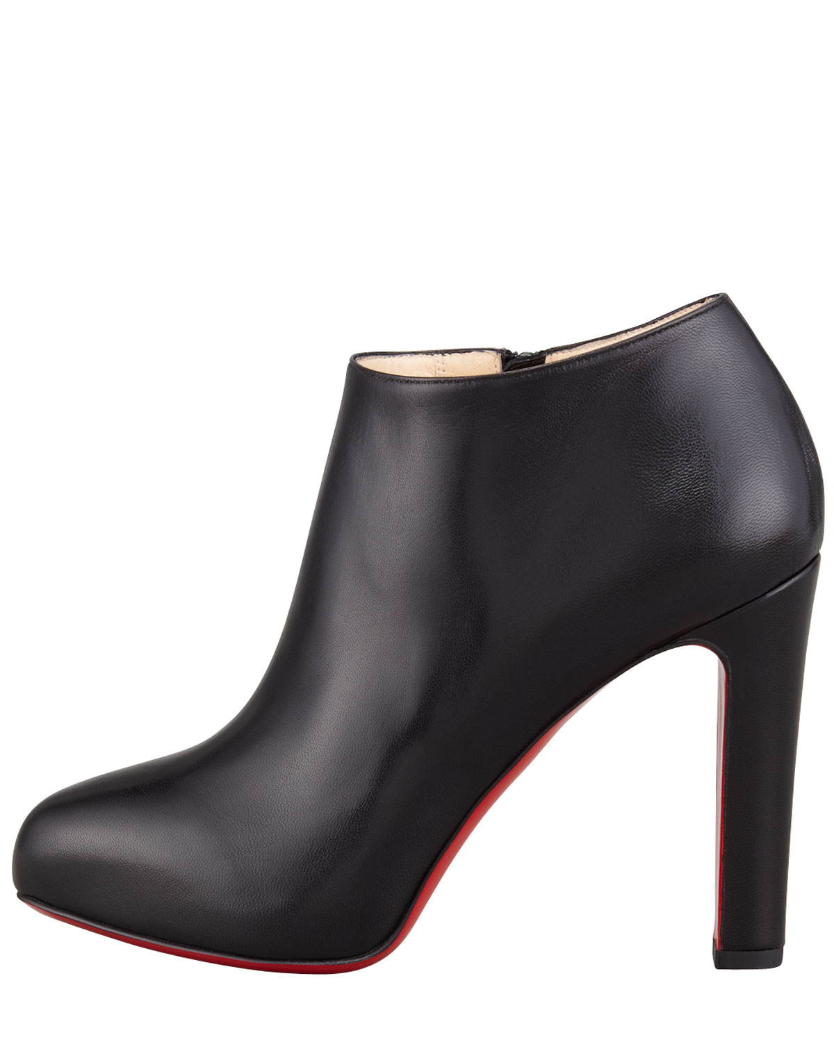 Christian louboutin Vicky Napa Red Sole Ankle Bootie in Black | Lyst