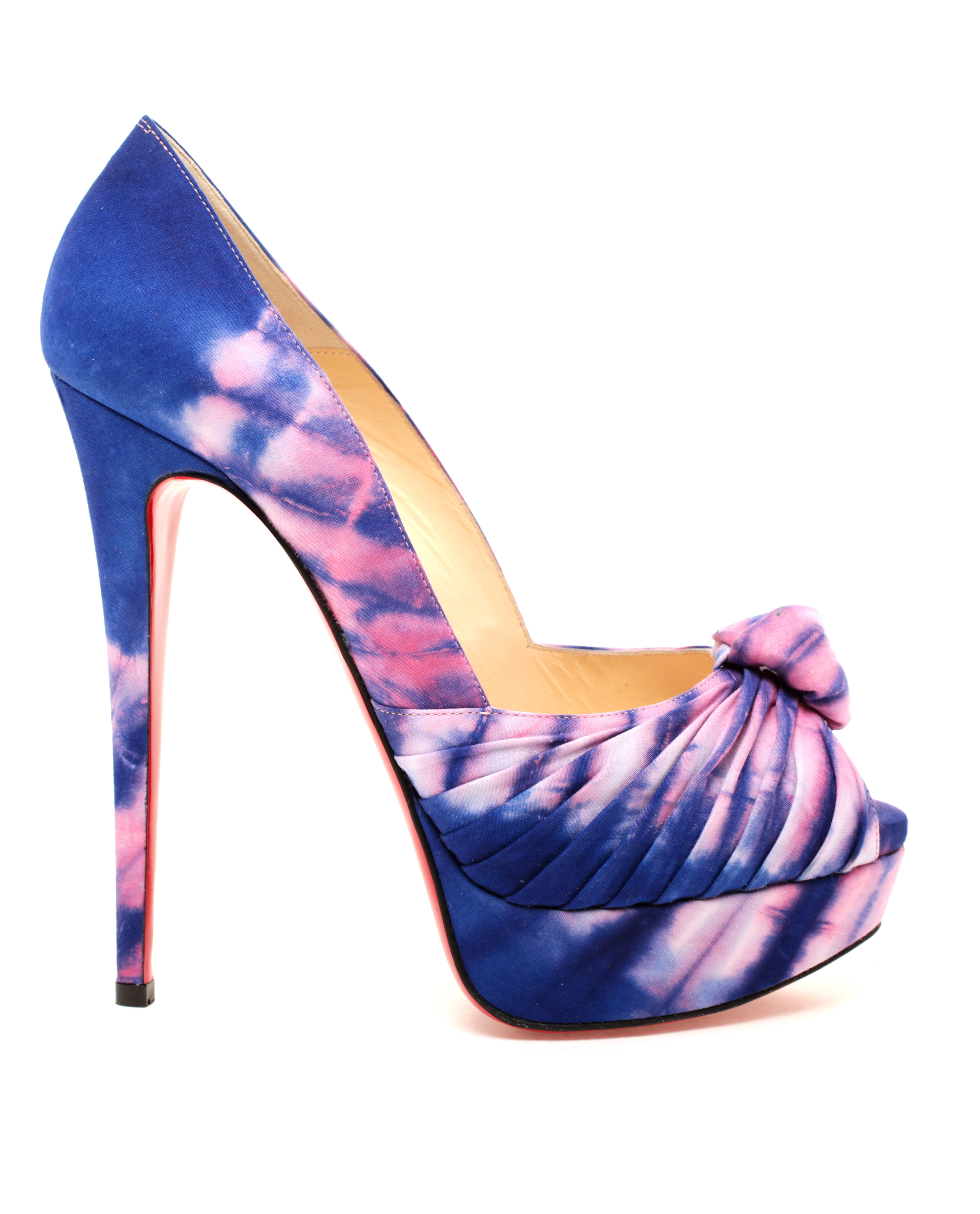 red bottoms for men - Christian louboutin Jenny Tiedye Platform Pumps in Multicolor ...