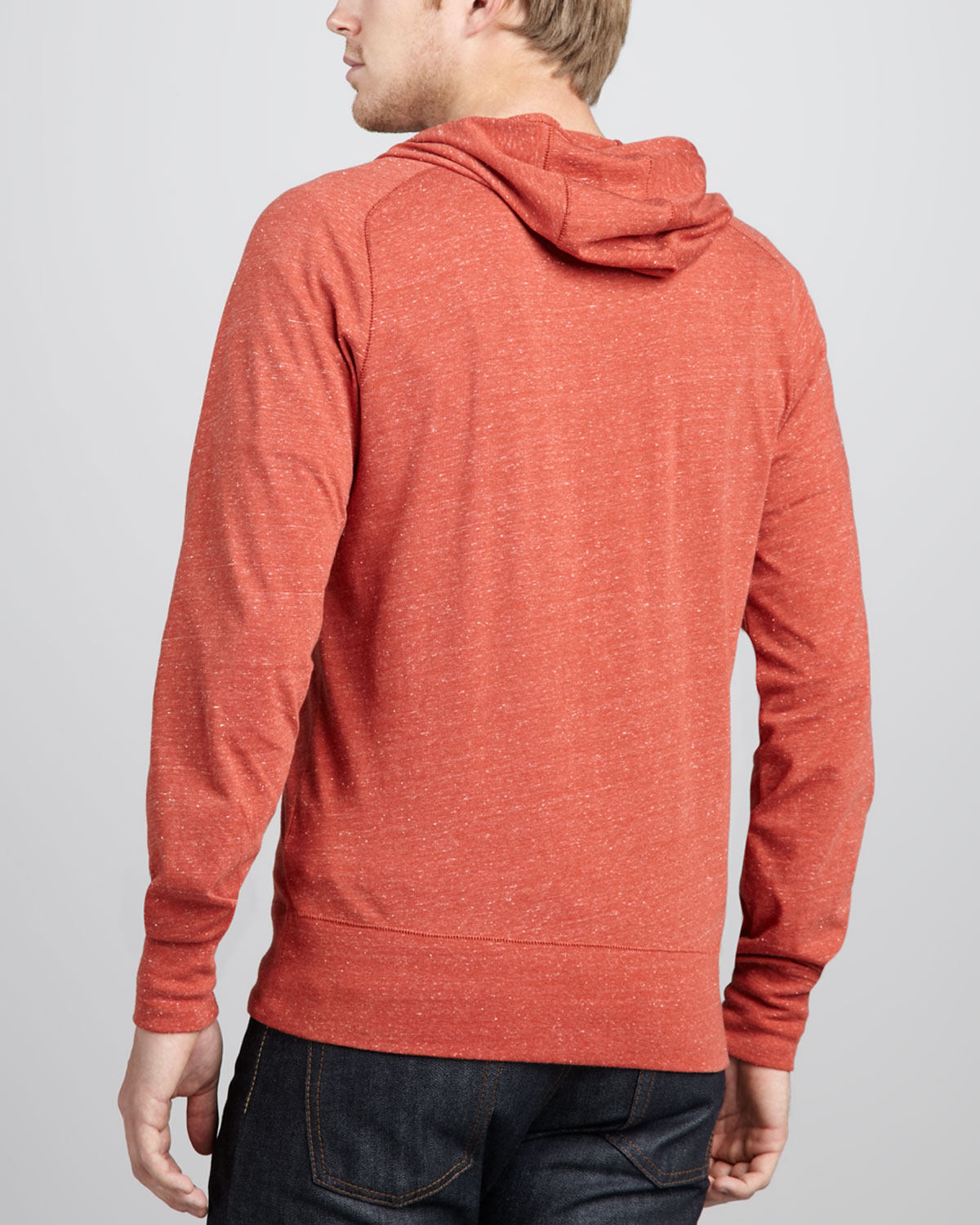 John Varvatos Jersey Zip Hoodie in Red for Men Lyst