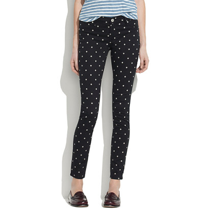polka dot skinny jeans