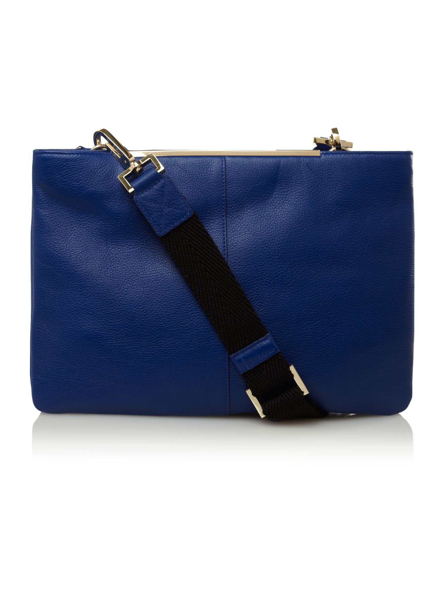 Mary Portas The Beat Double Zip Feature Cross Body Bag in Blue | Lyst