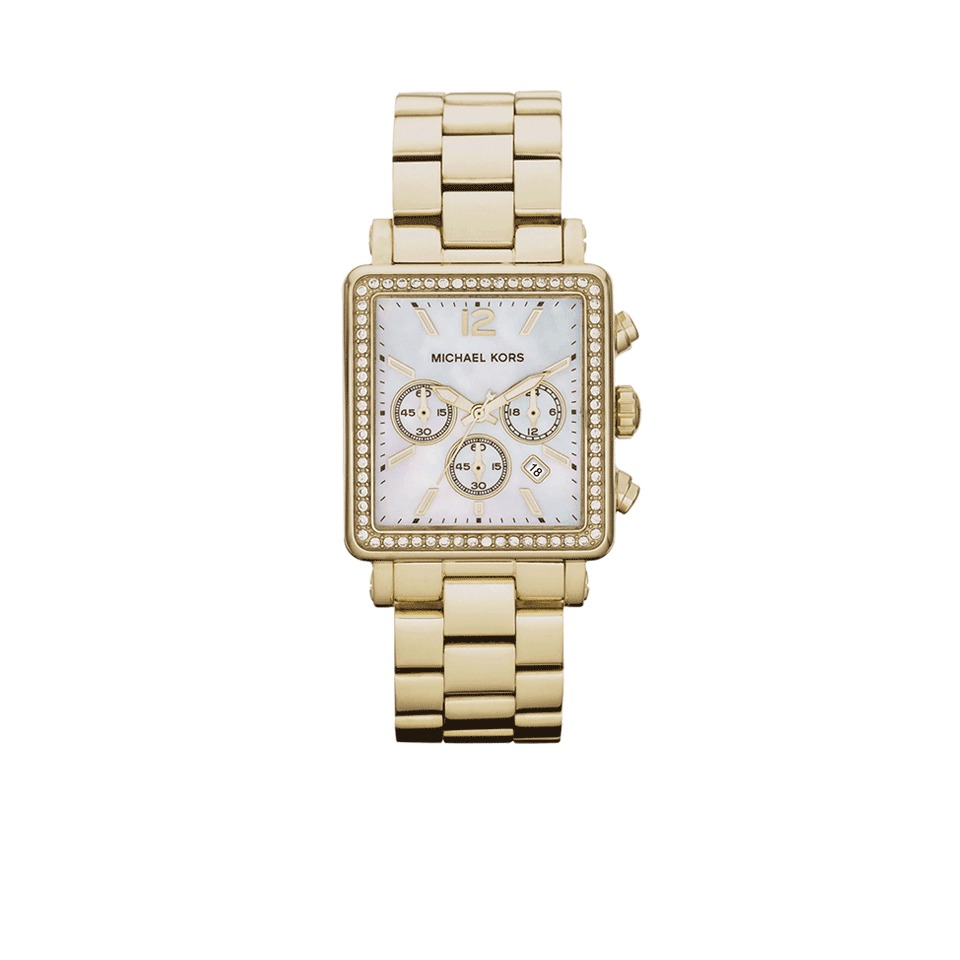 Michael Crystal Face Watch in Gold (Metallic) -