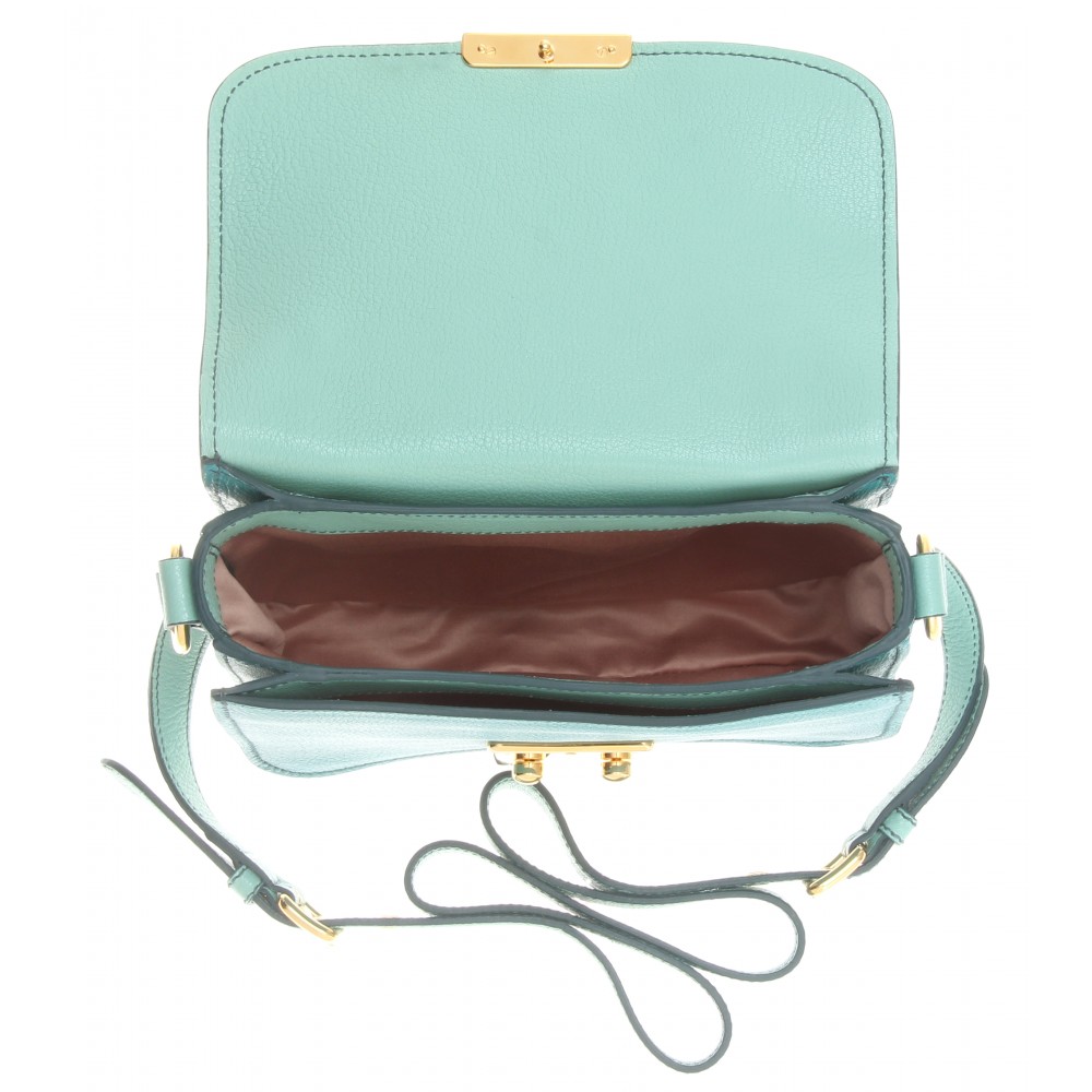 Miu Miu Twotone Leather Handbag in Blue Lyst