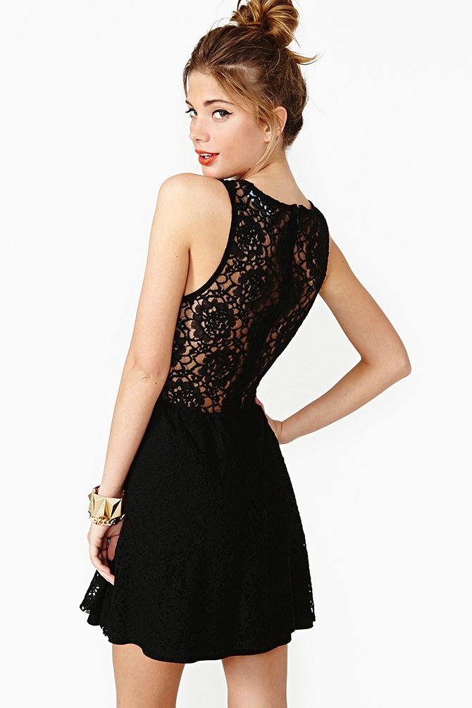 Nasty Gal Lulu Dress Black Lace - Lyst