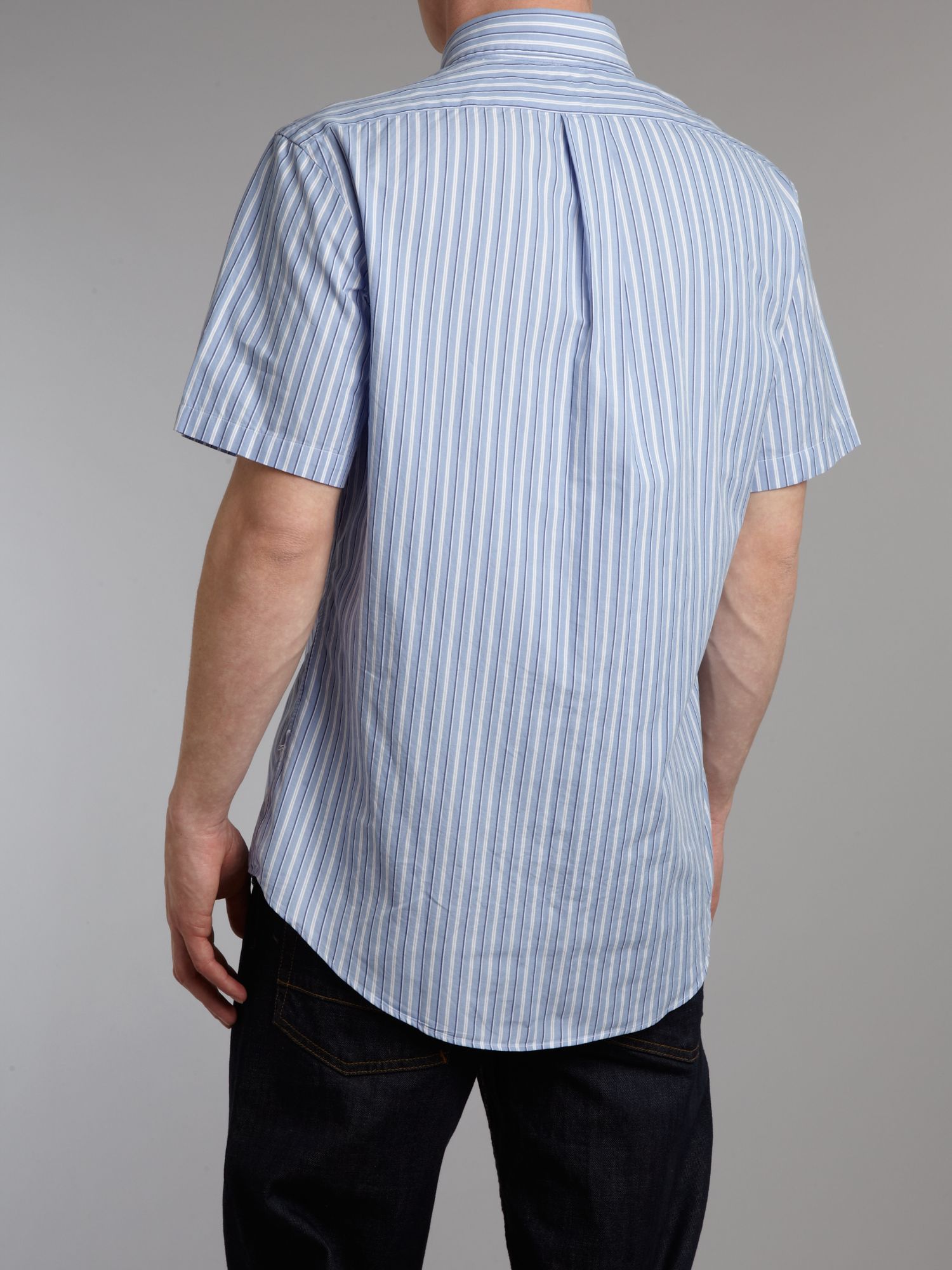 Polo ralph lauren Short Sleeved Striped Shirt in Blue for Men Lyst