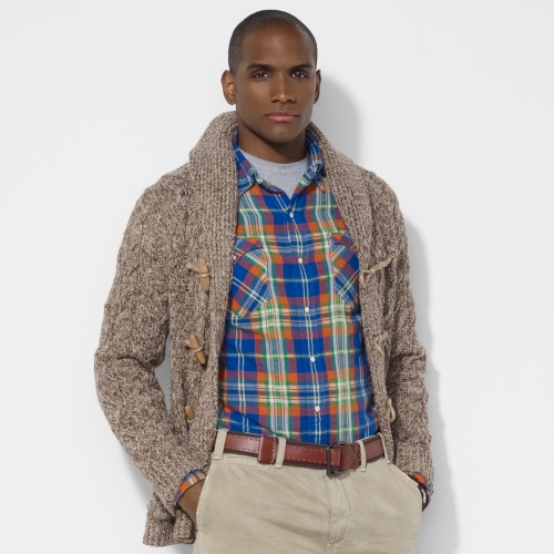 Polo Ralph Lauren Shawl-collar Toggle Cardigan in Brown for Men | Lyst
