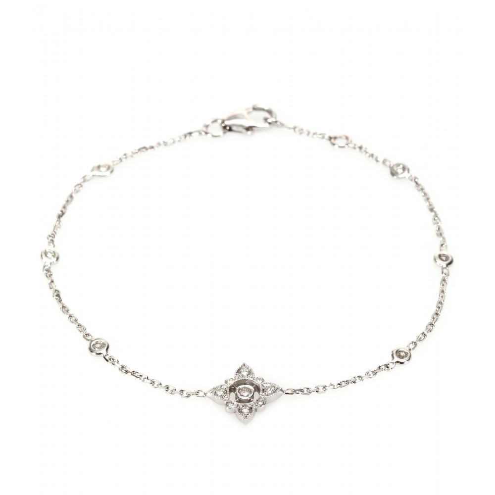Lyst Stone Fleur Sacrée 18kt White Gold Bracelet In Metallic Gallery