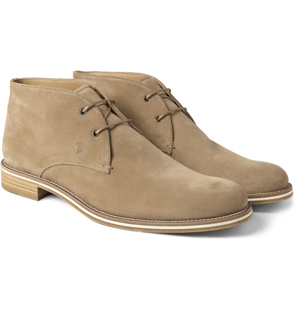 tod's desert boots in suede