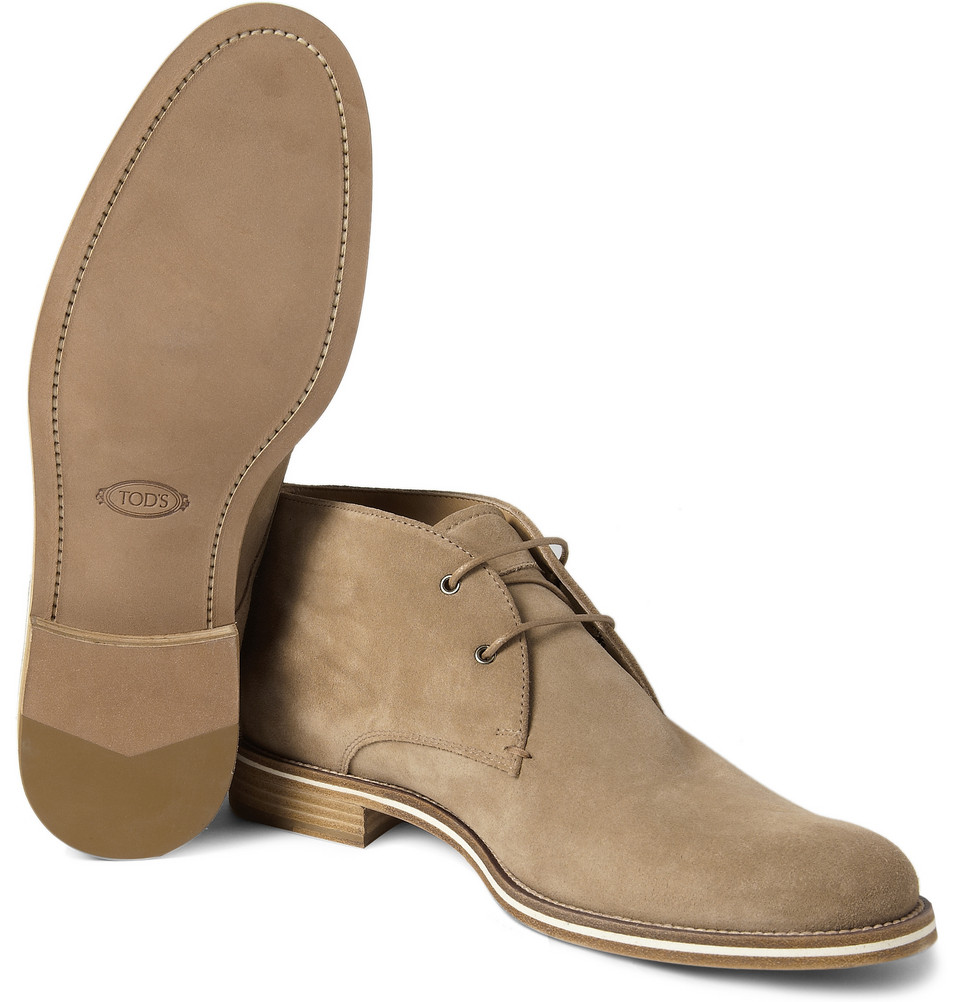 Tod's Suede Desert Boots in Brown (Natural) for Men - Lyst