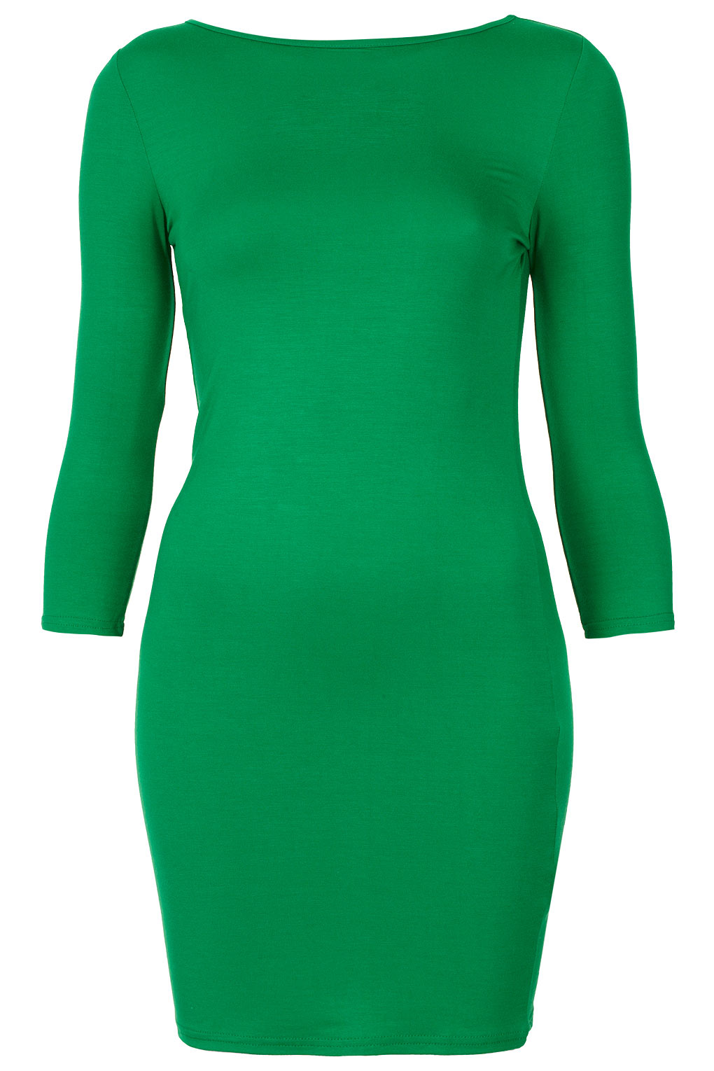 TOPSHOP Plain Short Bodycon Dress in Green - Lyst