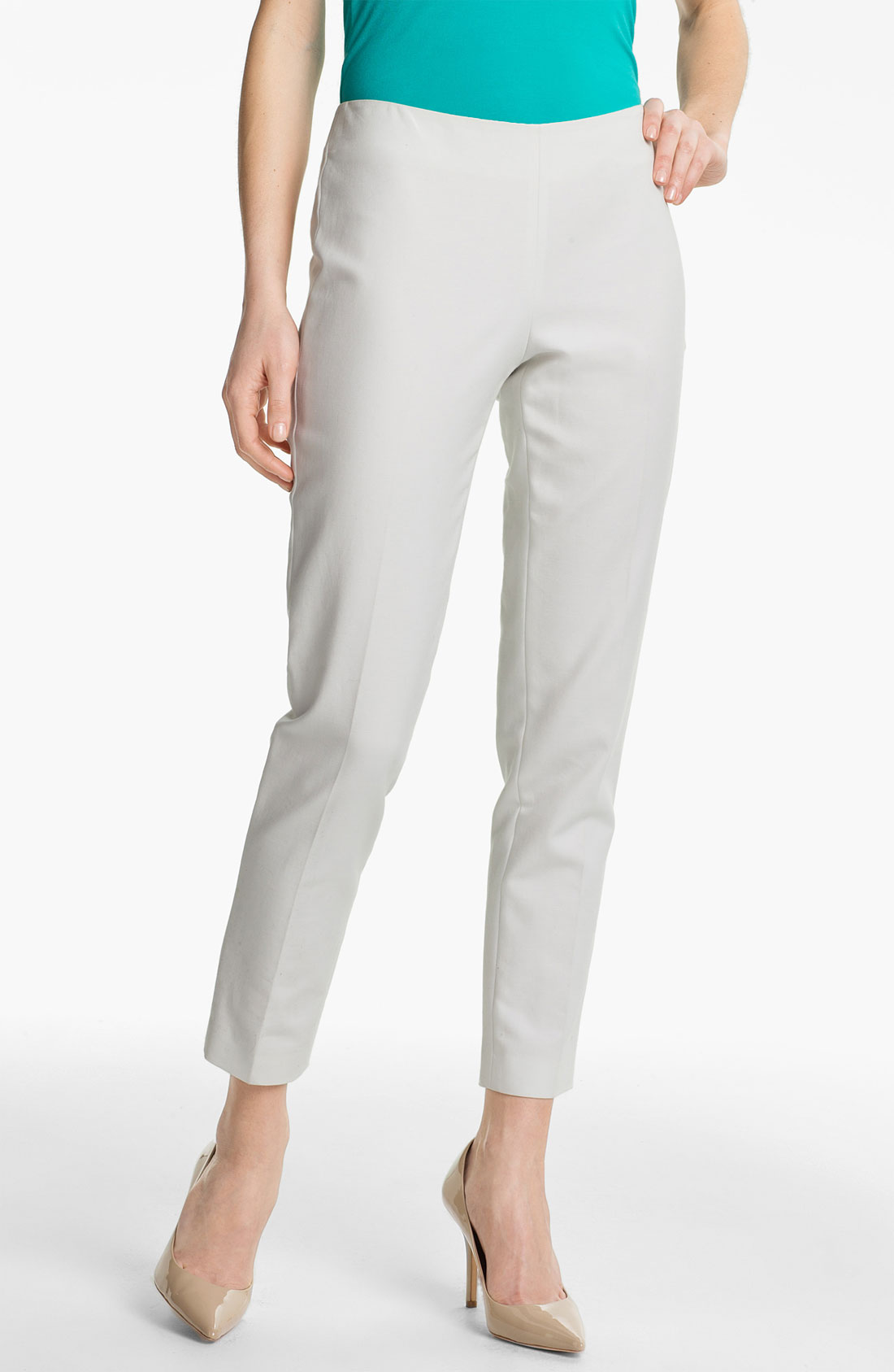 Vince Camuto Side Zip Pants in White (new ivory) | Lyst