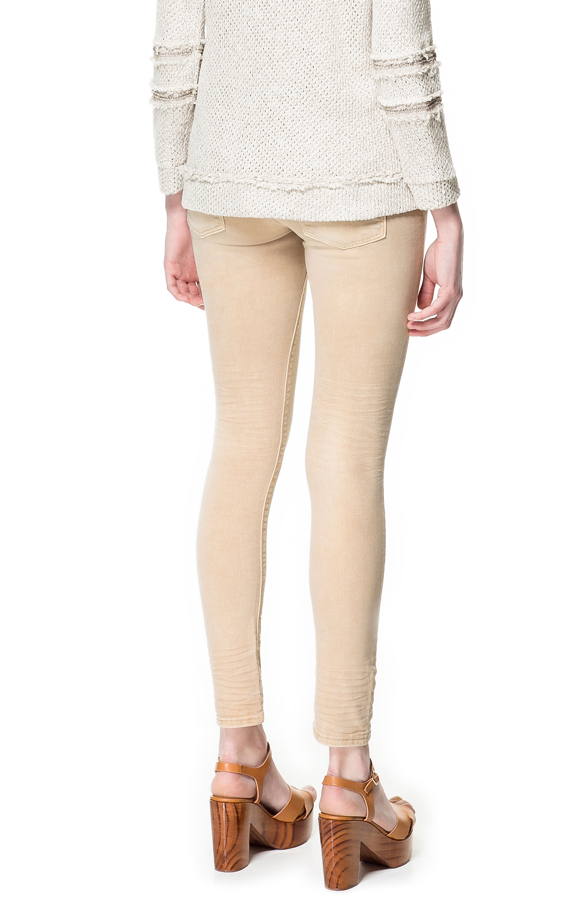 Zara Colored Jeans In Beige (cream) | Lyst Zara Colored Jeans In Beige (cream) | Lyst