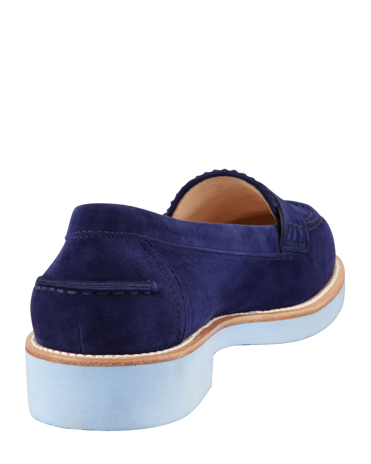 Tod's Ivy Penny Keeper Moccasins in Blue | Lyst