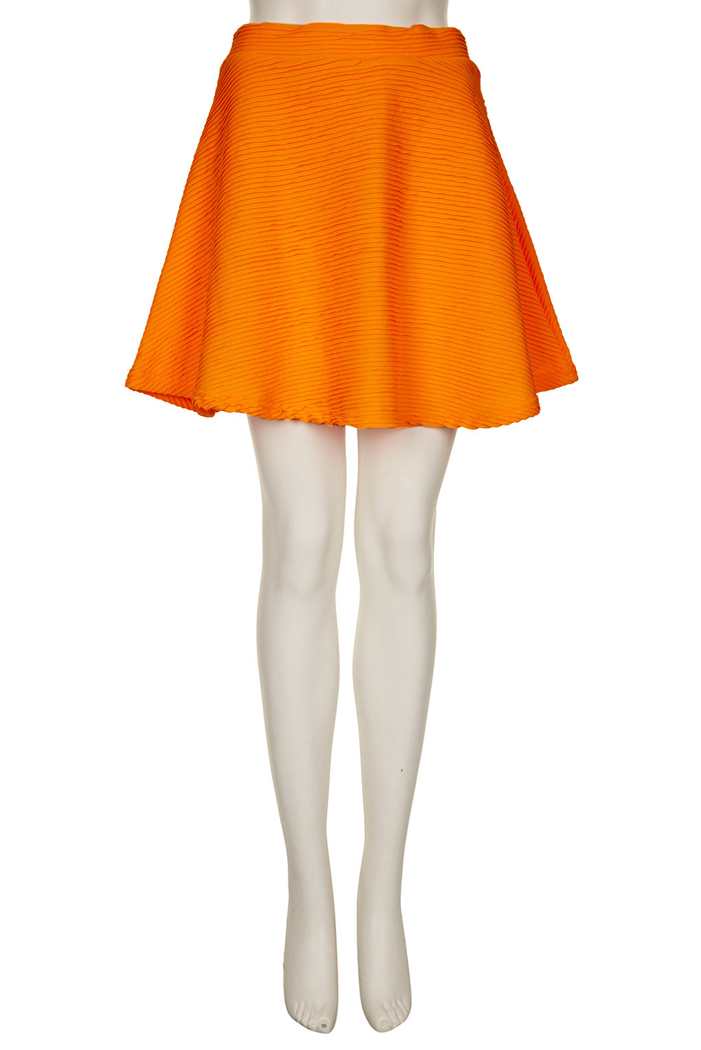 Textured Skater Skirt in Tangerine (Orange) Lyst