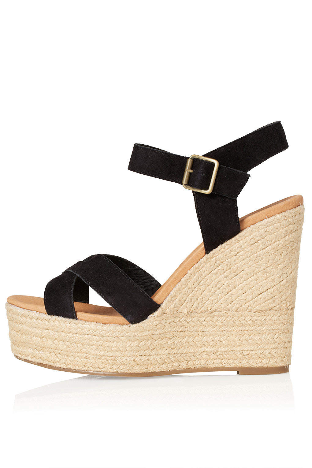 topshop black wedges