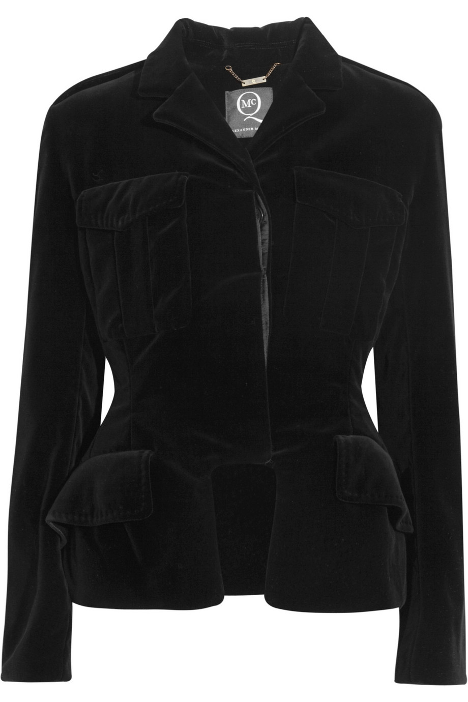 velvet peplum jacket