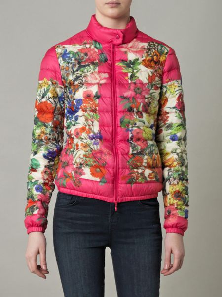 Moncler Alisia Floralprint Jacket in Floral | Lyst
