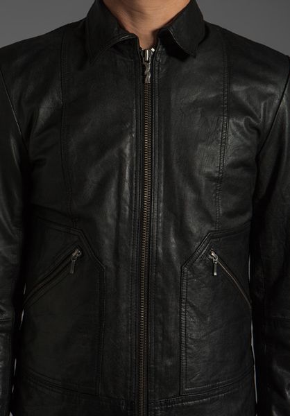 Nudie Jeans Jonny Leather Jacket in Black for Men | Lyst
