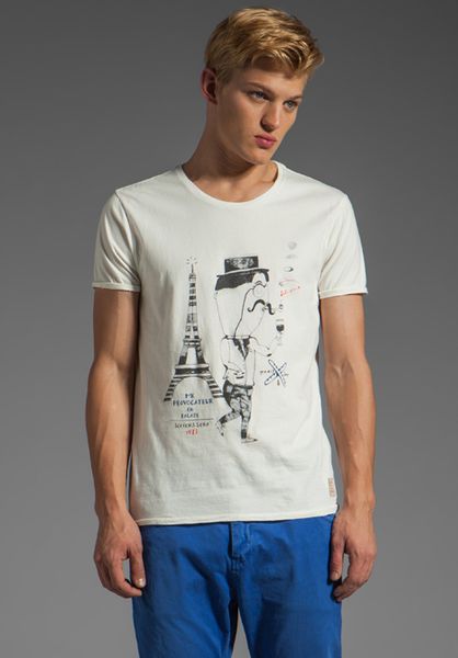Scotch & Soda Mr Provocateur Tee in White for Men | Lyst