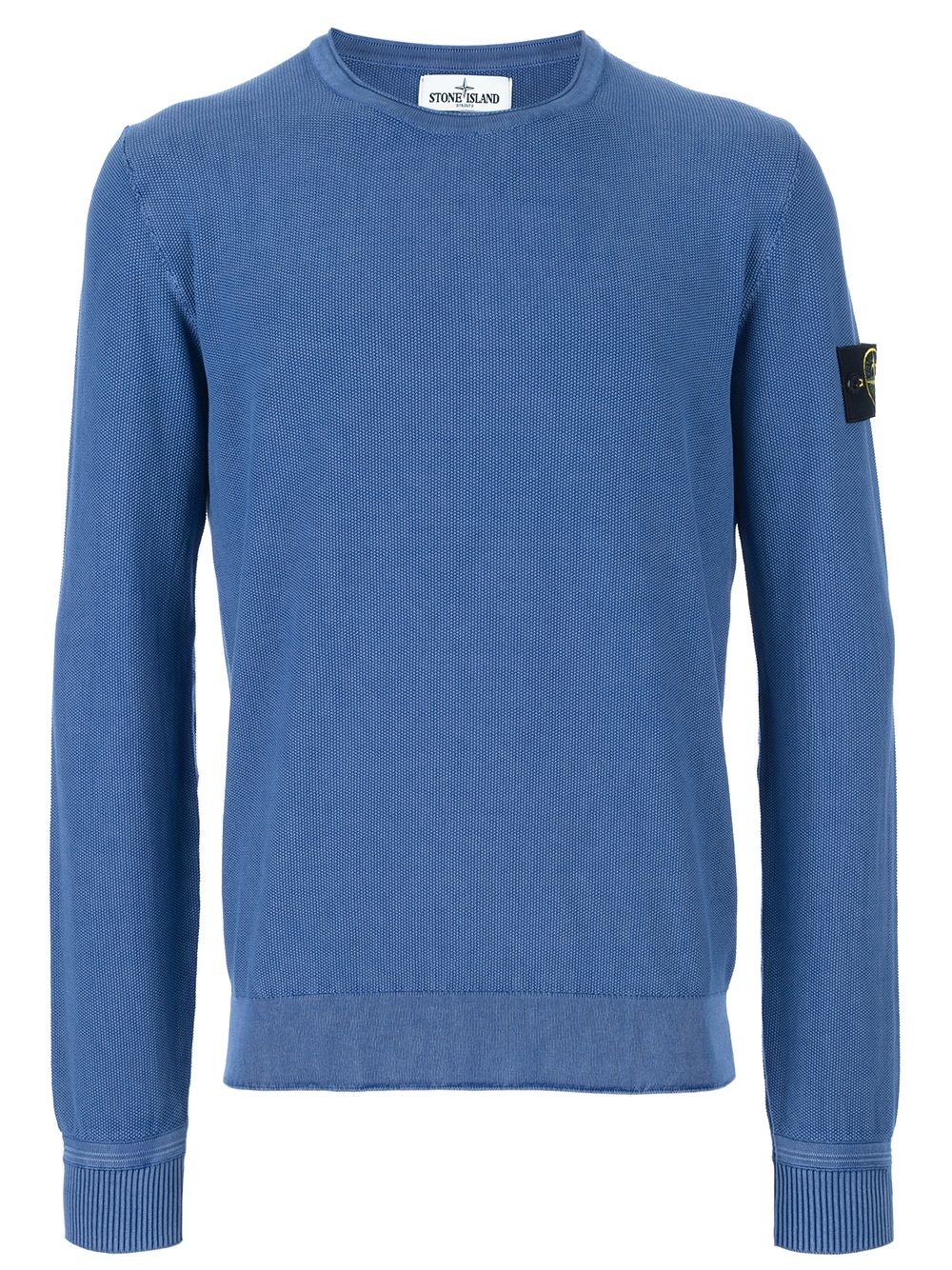 Lyst - Stone island Brand Patch Sweater in Blue for Men