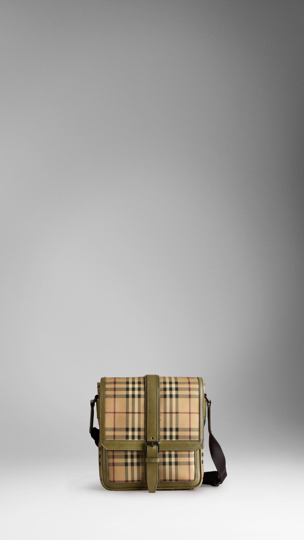 Burberry Small Vintage Haymarket Check Messenger Bag in Olive (Brown) for Men - Lyst