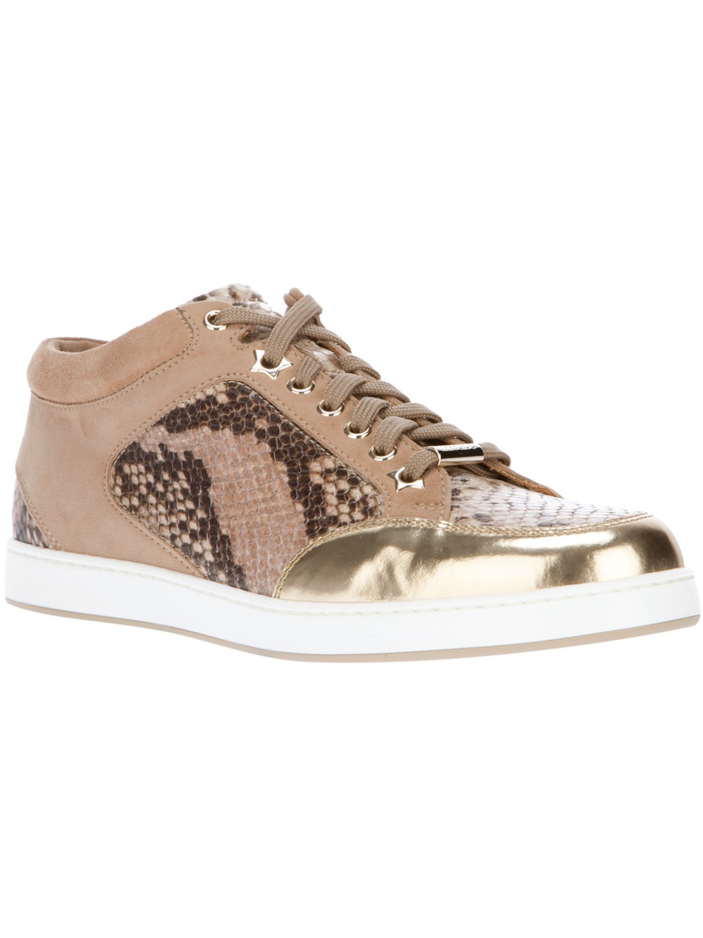 jimmy choo snakeskin sneakers