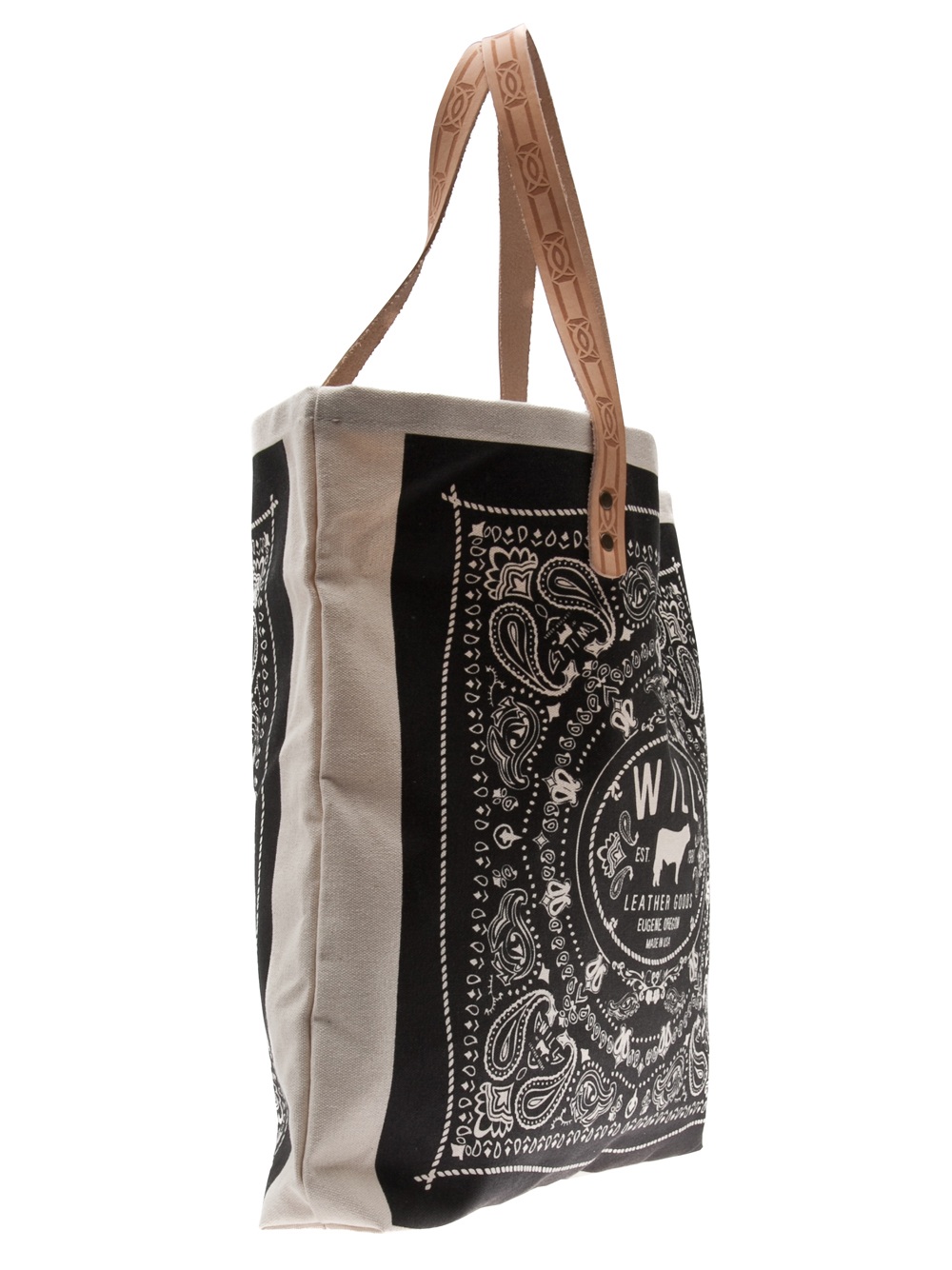 Will Leather Goods Bandana Carry All Canvas Tote Bag in Black - Lyst