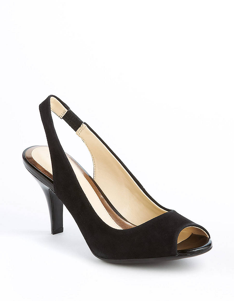 Calvin klein Kourtney Suede Slingback Pumps in Black
