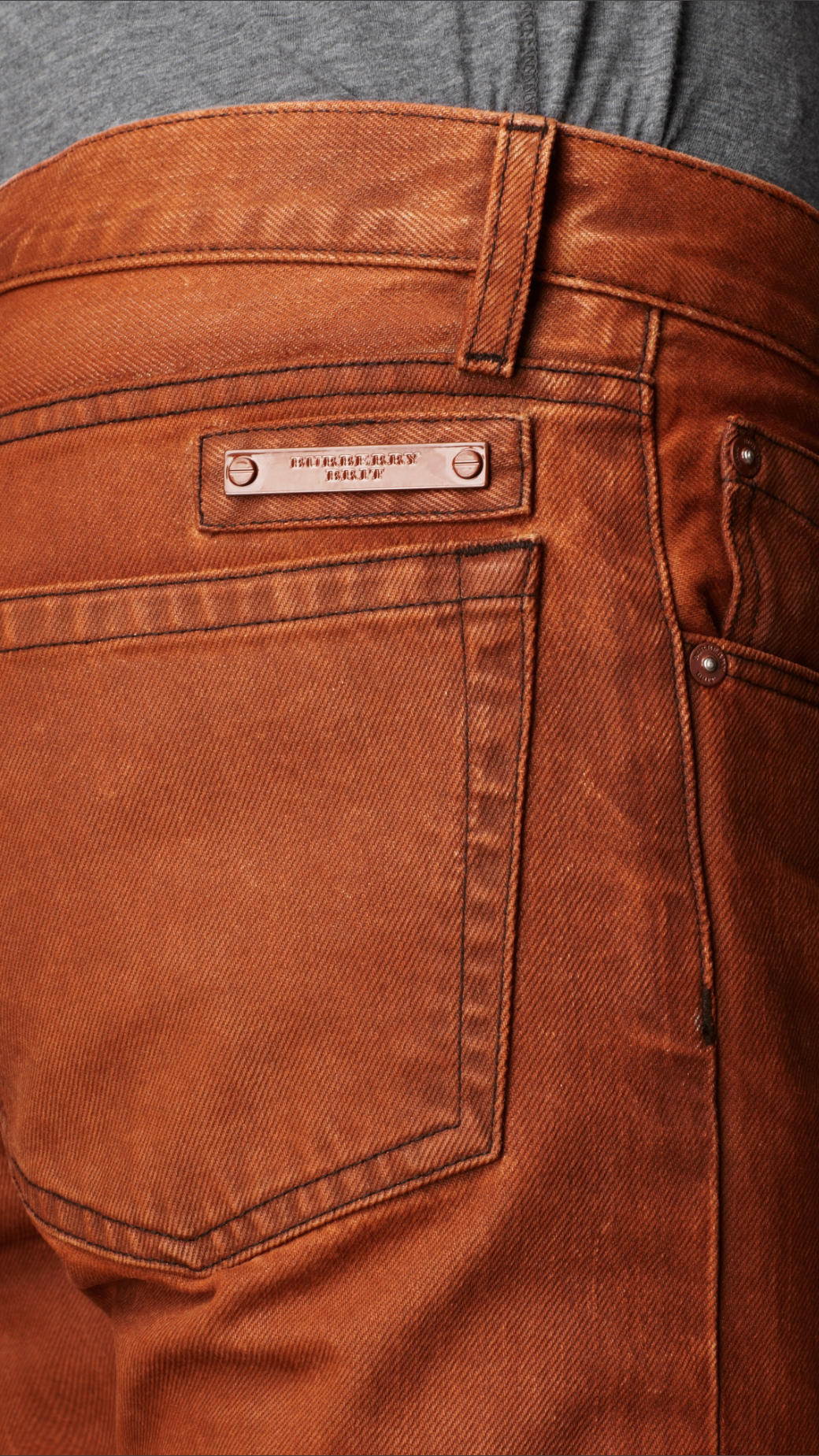 Burberry Shoreditch Coated Colour Skinny Fit Jeans in Clementine (Orange) for Men - Lyst