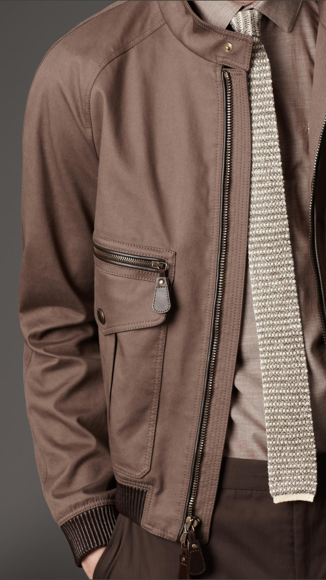 burberry grey bomber jacket