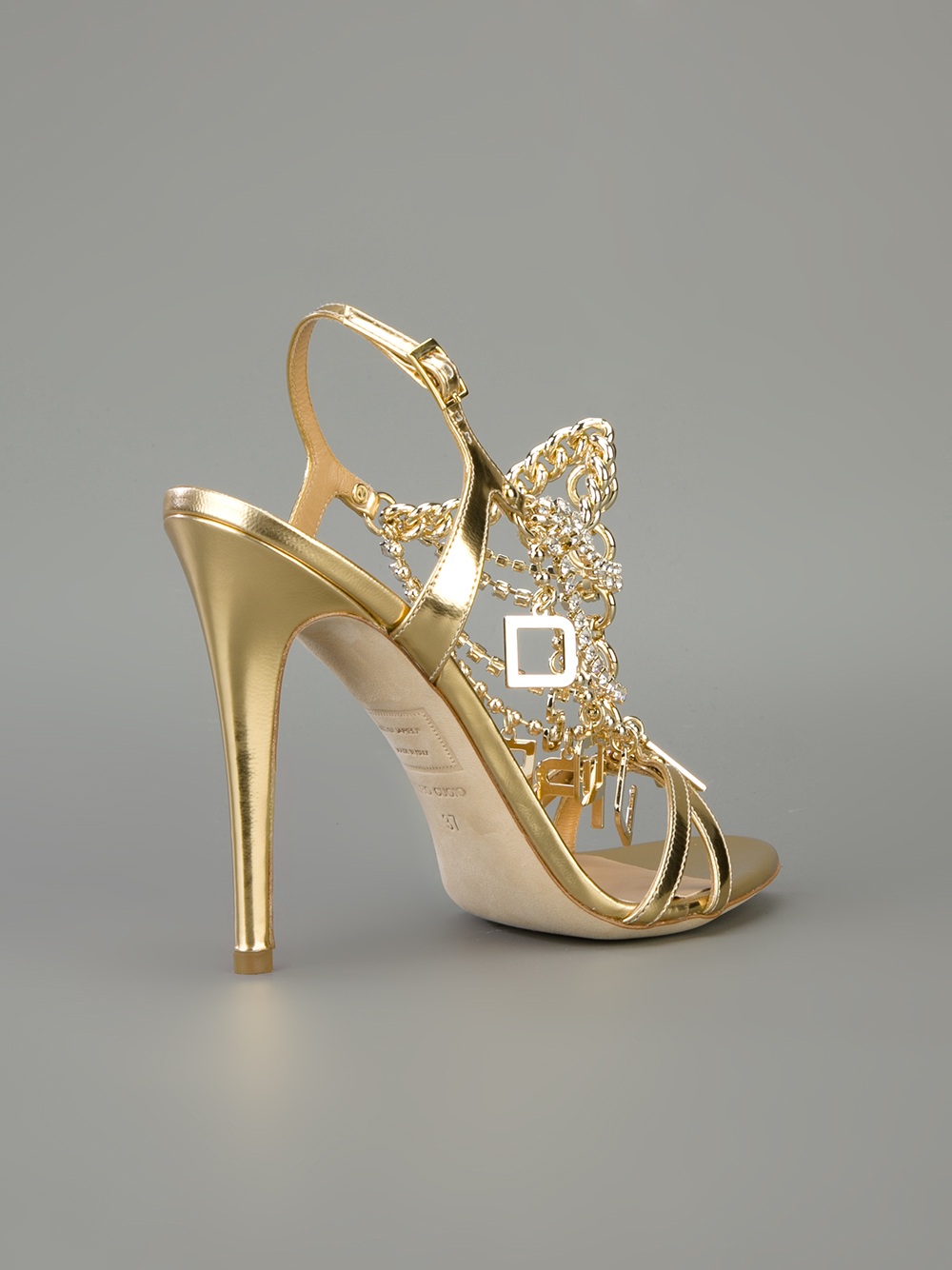 DSquared² Chain Strap Sandal in Gold (Metallic) Lyst