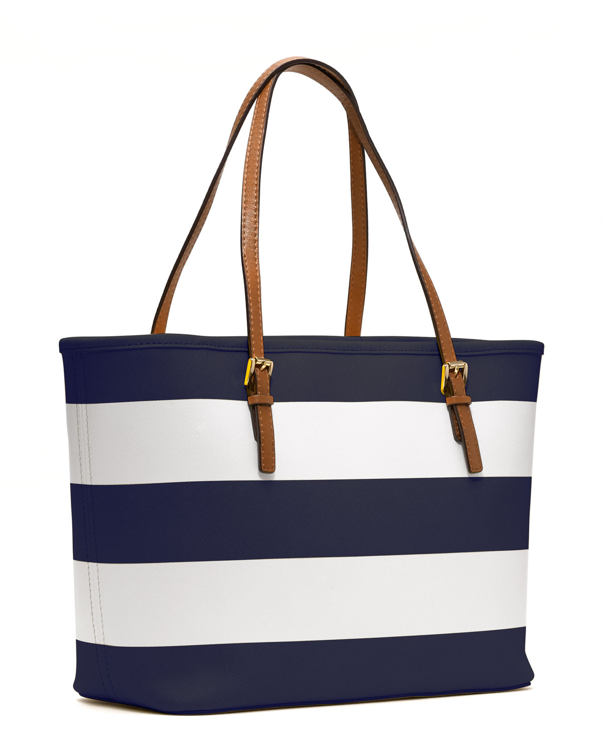 Lyst - Michael Kors Small Jet Set Striped Travel Tote in Blue